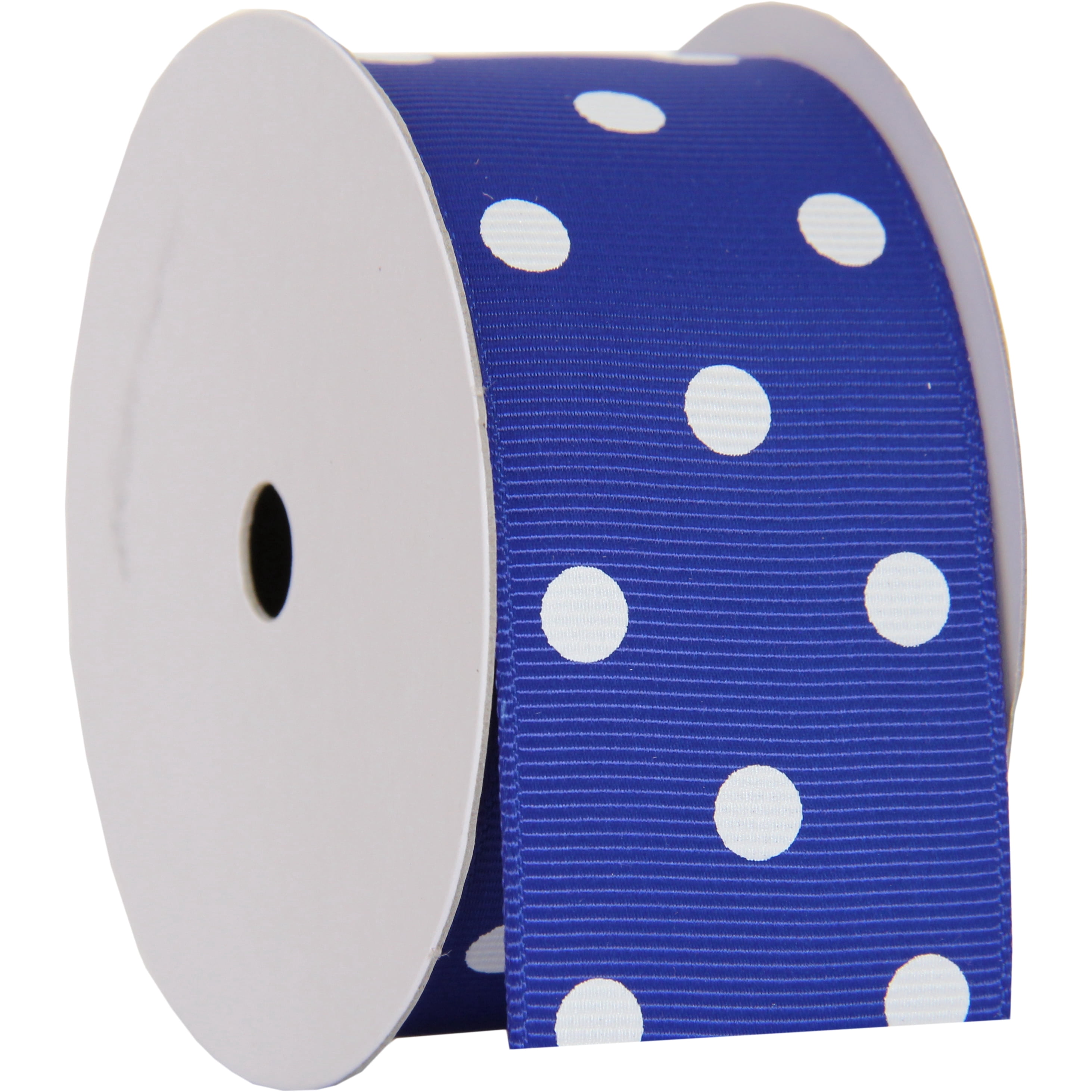 3 pack Threadart Grosgrain Dots Ribbon 1 1/2" - 5 Yards - Blue - Available in 19 colors and 4 Widths - For Bows, Decorations, Hair Clips, and More