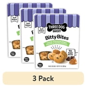 3 pack Three Dog Bakery Bitty Bites Trio Soft Baked Cookies for Dogs, 13oz