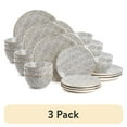thumbnail interactive-video image 1 of (3 pack) Thyme & Table TT0061 Stoneware Dinnerware Set, Black & White, 12 Pieces, 1 of 10