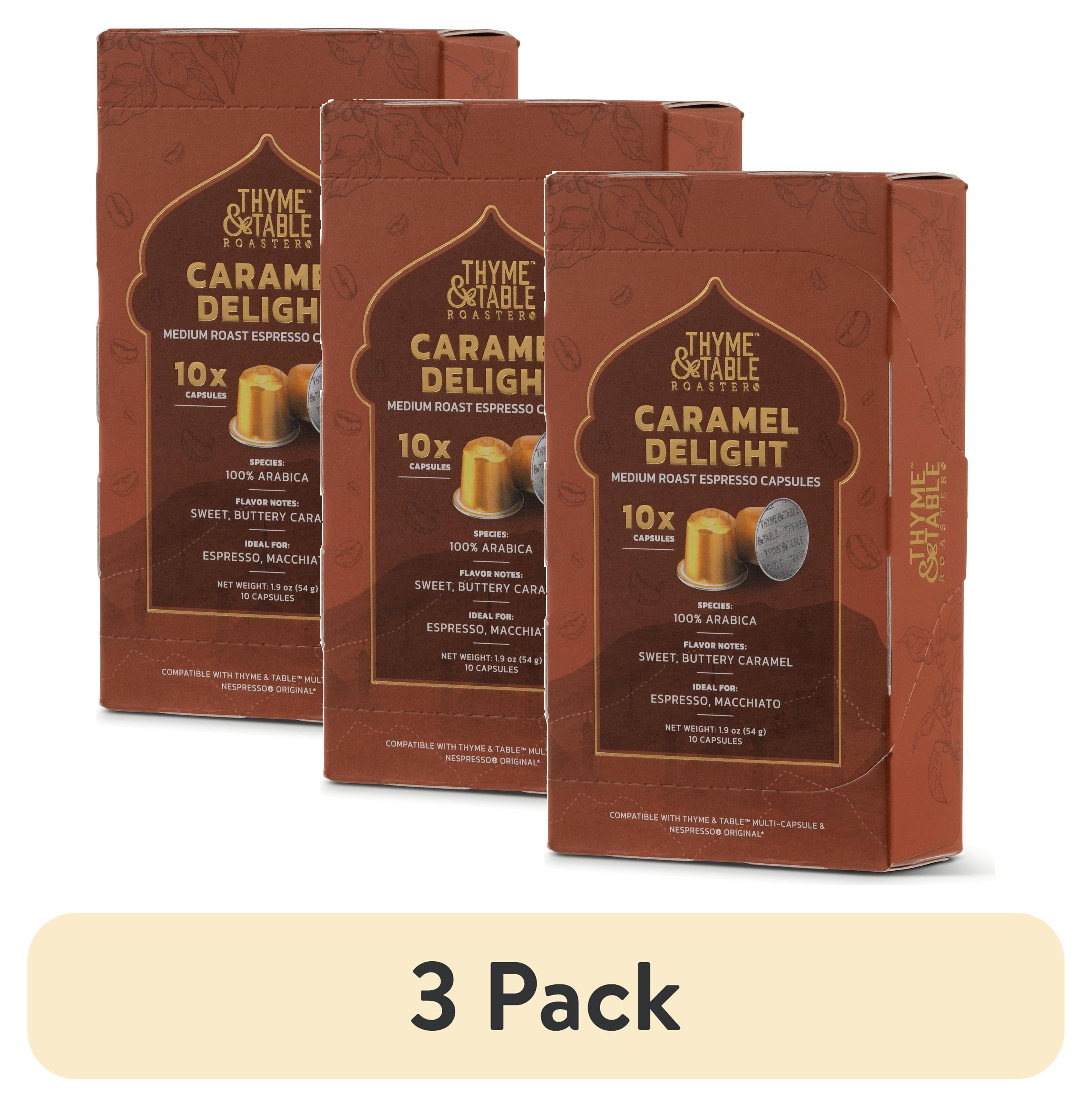 (3 pack) Thyme & Table Coffee Capsules, Medium Roast, Caramel Delight