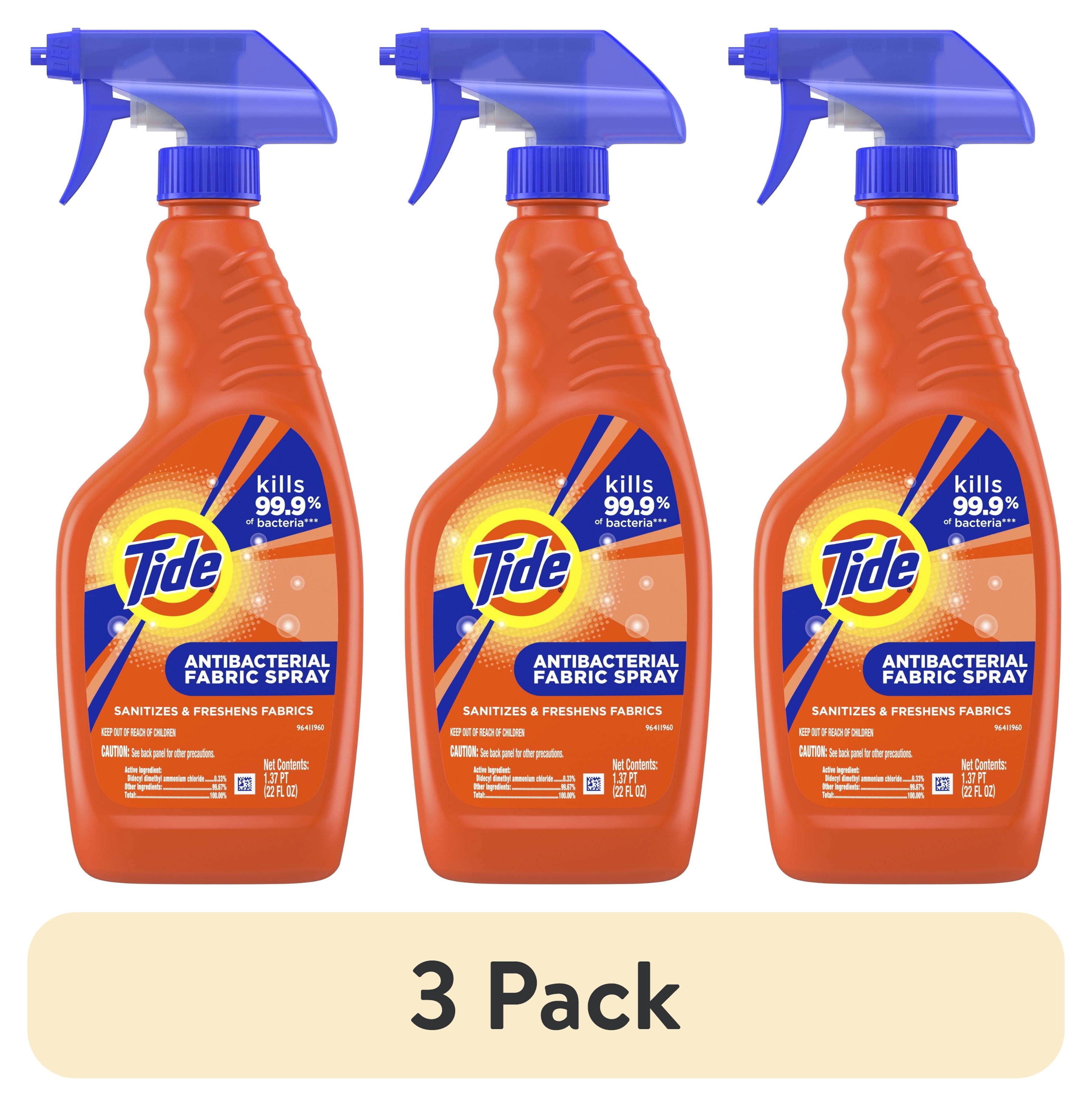 (3 pack) Tide Antibacterial Fabric Spray, Original Scent, 22 fl oz