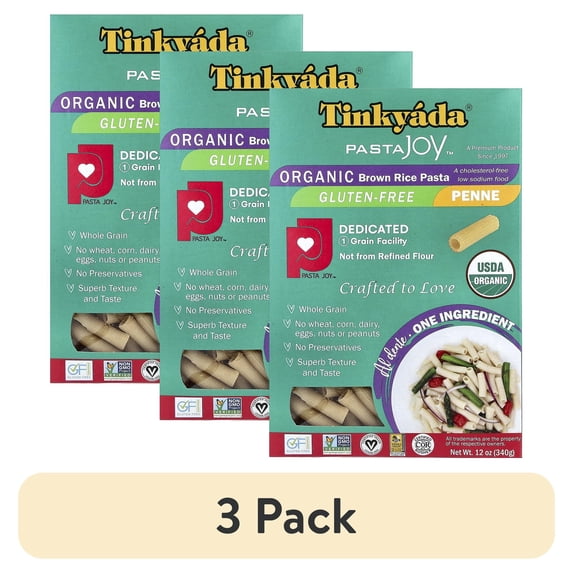 (3 pack) Tinkyada Organic Brown Rice Penne Pasta, 12 OZ