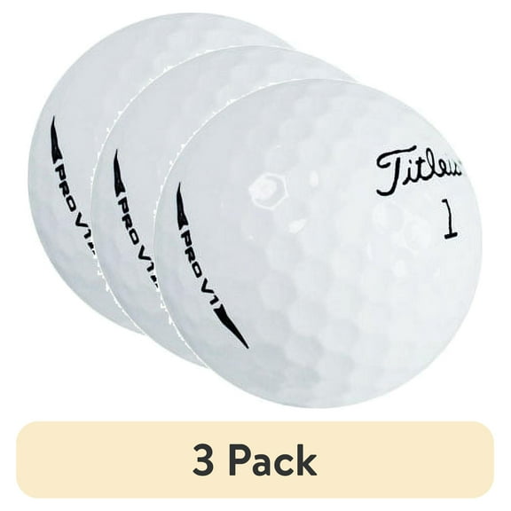 (3 pack) Titleist Pro V1 Refinished Golf Balls 12 Pack Premium Value by GBM Golf