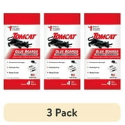 (3 pack) Tomcat Glue Boards, With Eugenol for Enhanced Stickiness - For Mice and Insects, 4 Traps