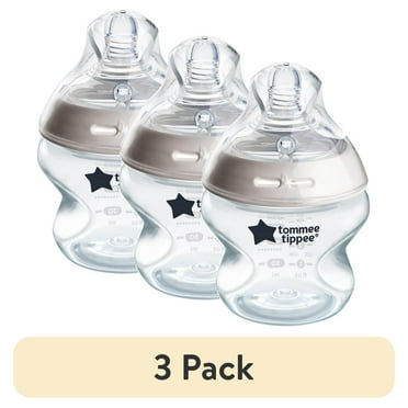 (3 pack) Tommee Tippee Natural Start Baby Bottle, 0 Months plus, Pack of 1, 5oz Baby Bottle, Slow Flow Breast-like Nipple for Natural Latch, Anti-colic Valve