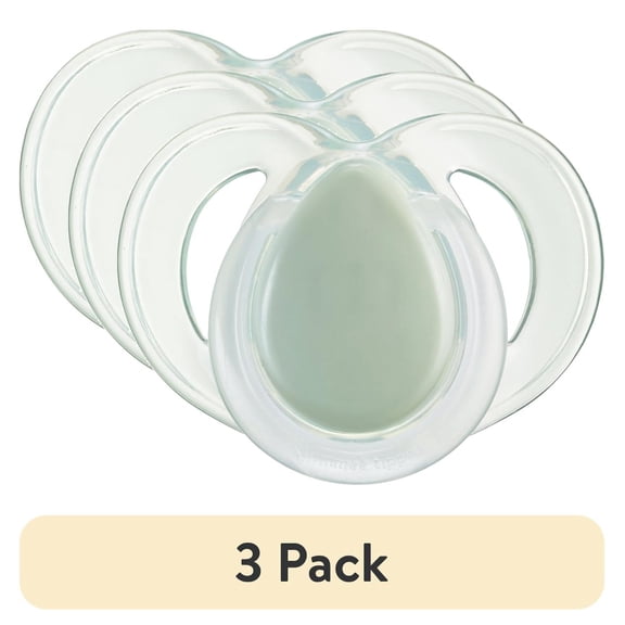(3 pack) Tommee Tippee Night Time Glow in the Dark Pacifiers |  6-18 months, 2 Pack  | Symmetrical Design, BPA-Free Silicone