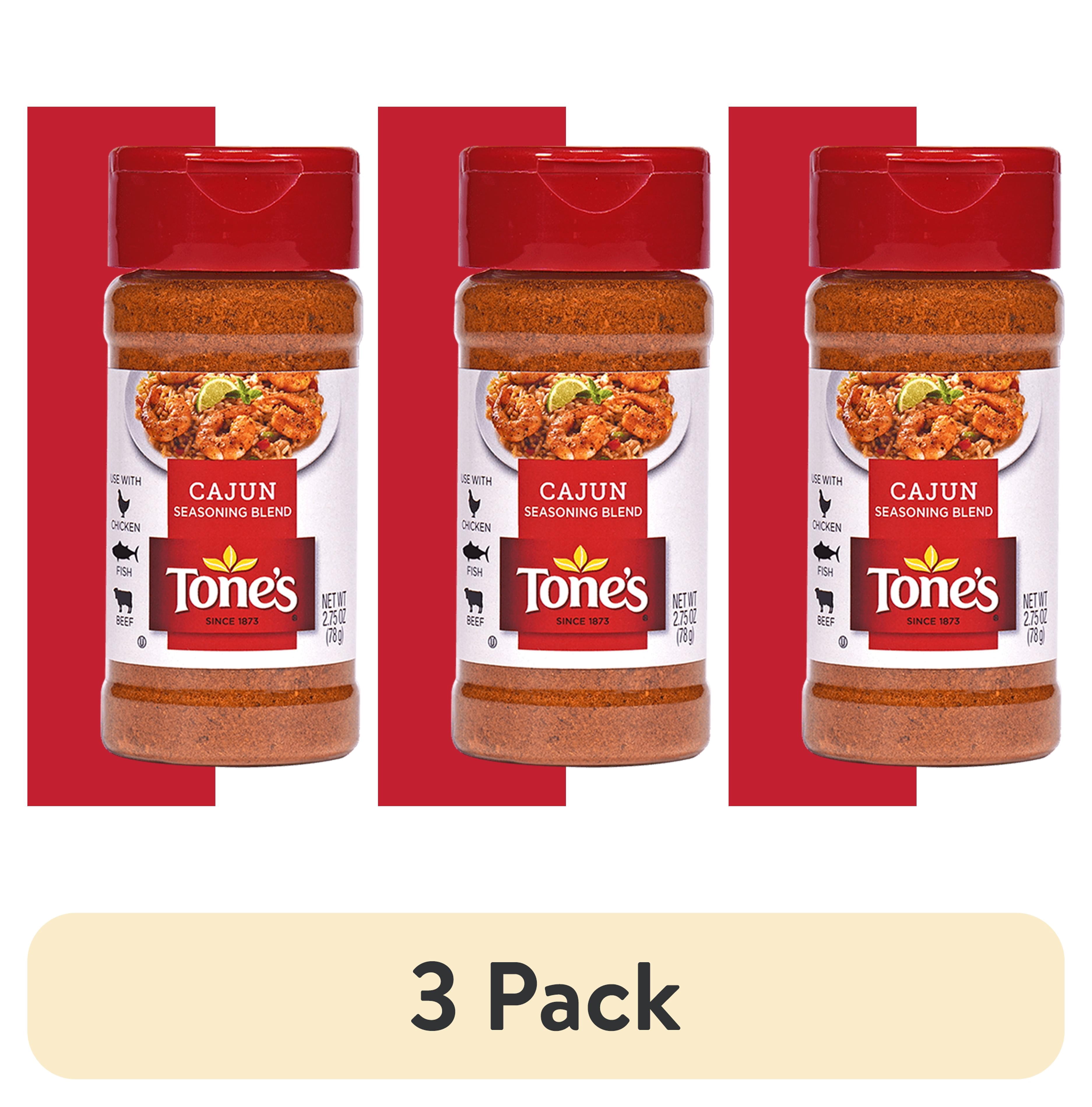 (3 pack) Tone's Cajun Seasoning Blend, 2.75 oz