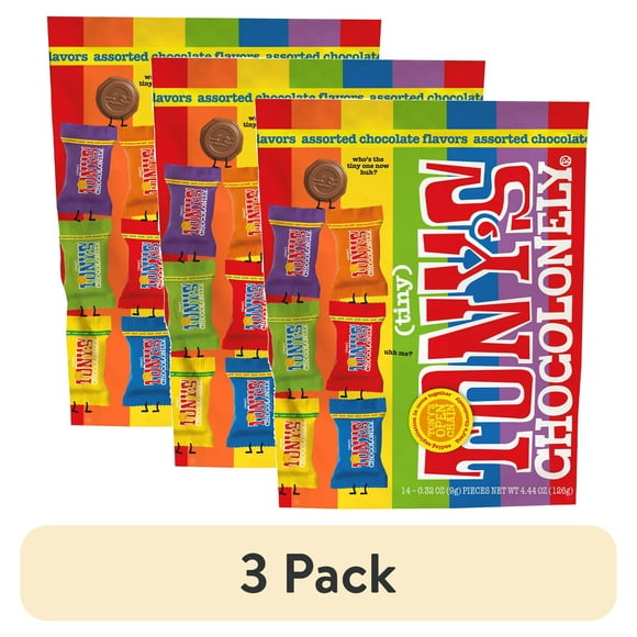 (3 pack) Tony's Chocolonely Tiny Tony's Mixed Flavor Pouch