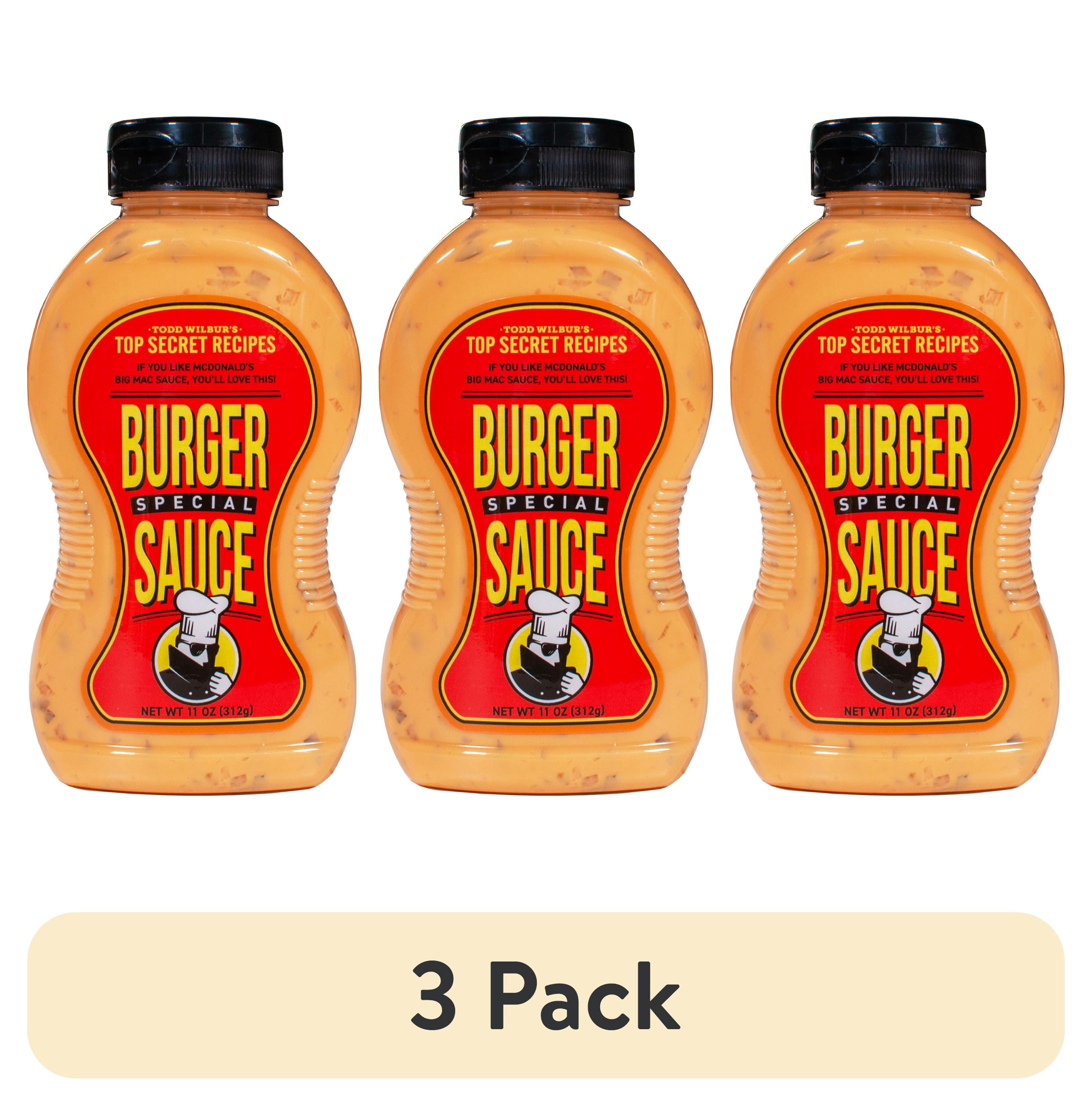 (3 pack) Top Secret Recipes Burger Special Sauce (like Big Mac Sauce) - for Burgers, Sandwiches & Wraps - New 11 oz Bottle