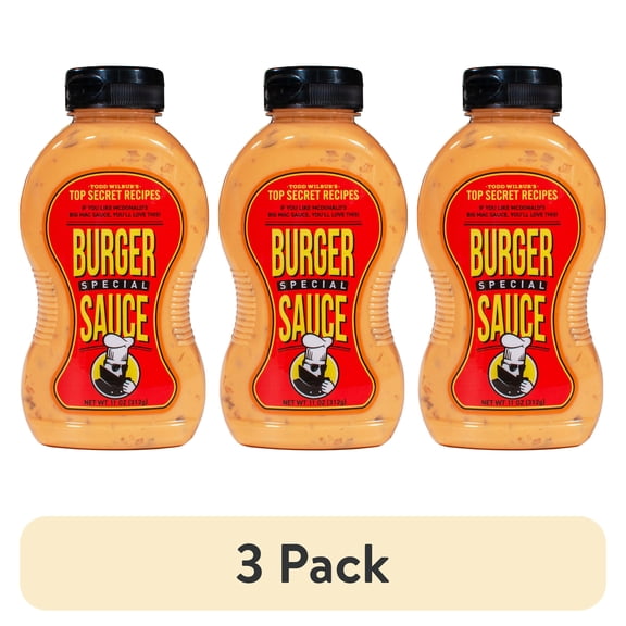(3 pack) Top Secret Recipes Burger Special Sauce (like Big Mac Sauce) - for Burgers, Sandwiches & Wraps - New 11 oz Bottle