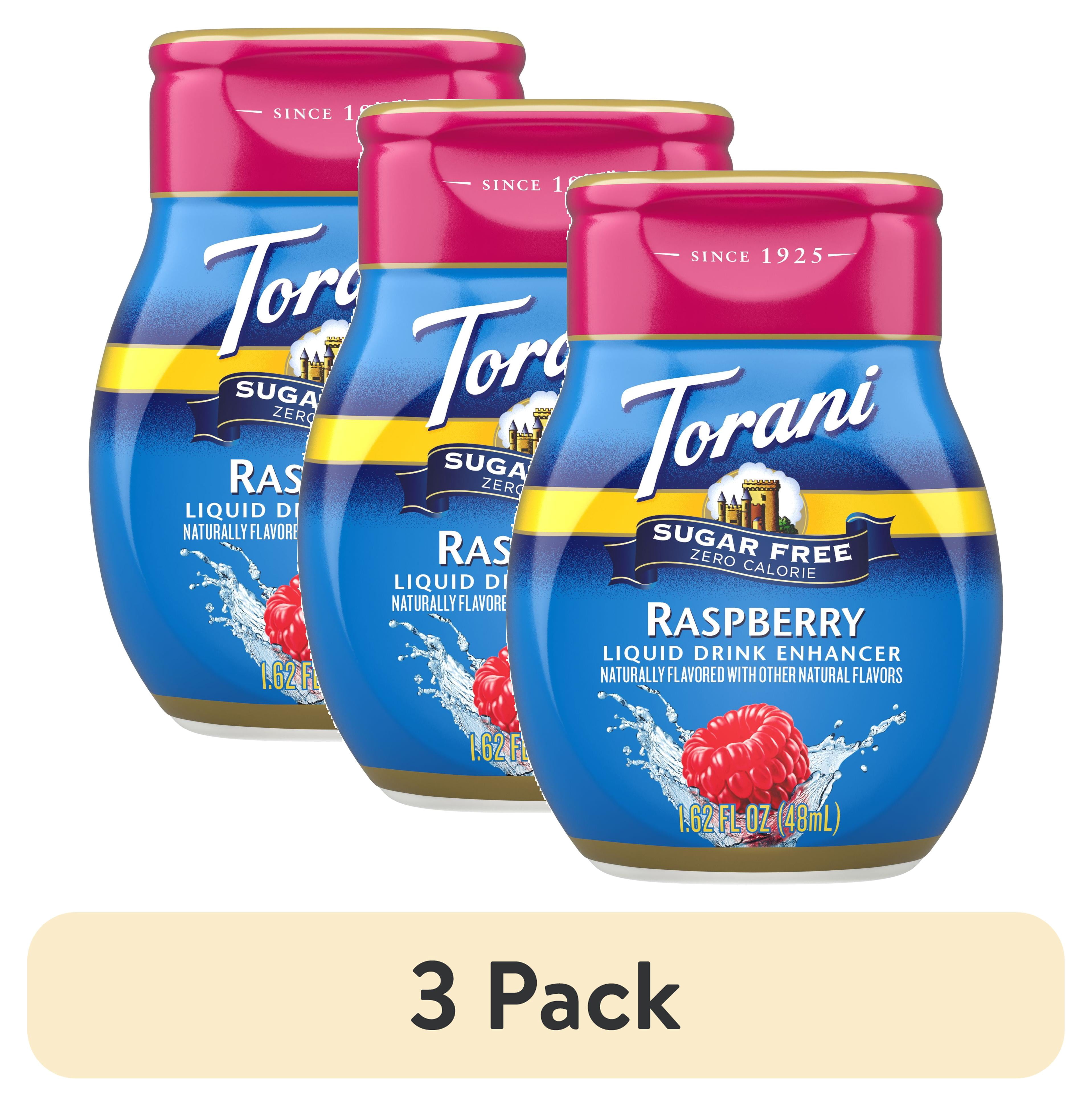 (3 pack) Torani Sugar Free Raspberry Liquid Drink Enhancer, 1.62 fl oz