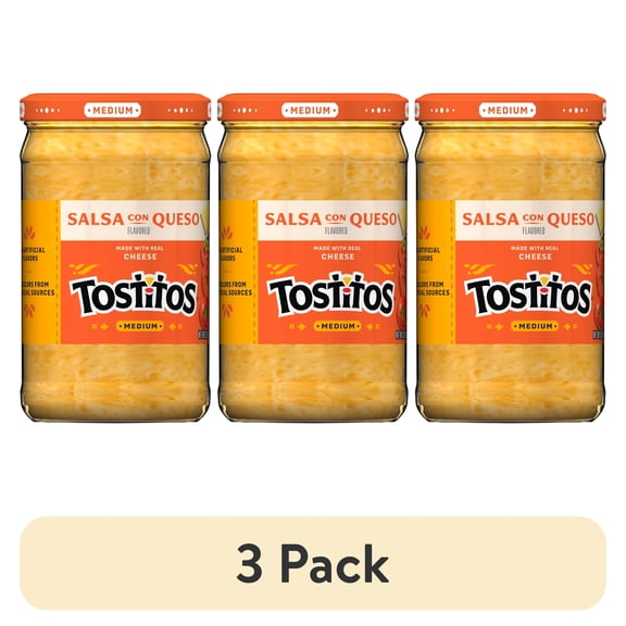 (3 pack) Tostitos Con Queso Cheese, No Artificial Colors, No Artificial Flavors, 23 oz Jar