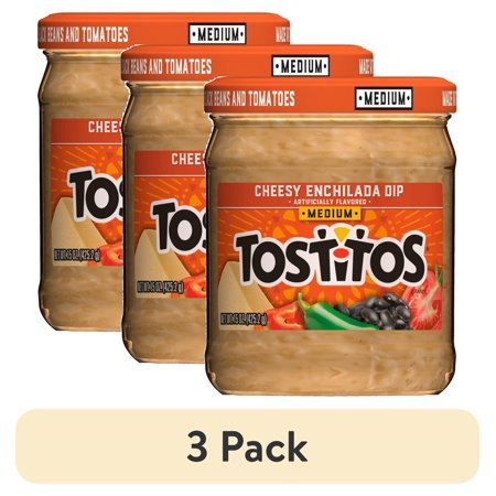 (3 pack) Tostitos Cheesy Enchilada Dip, 15 Ounce Jar
