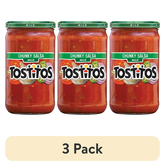 (3 pack) Tostitos Chunky Mild Salsa, 24 oz Jar