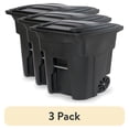thumbnail image 1 of (3 pack) Toter 64 Gal. Trash Can Black with Wheels and Lid, 1 of 5