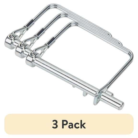 (3 pack) TowSmart Trailer Coupler Safety Pin, Quick Latch, 1/4in Pin, 2-3/4in Span, Zinc Plated Steel, 7366