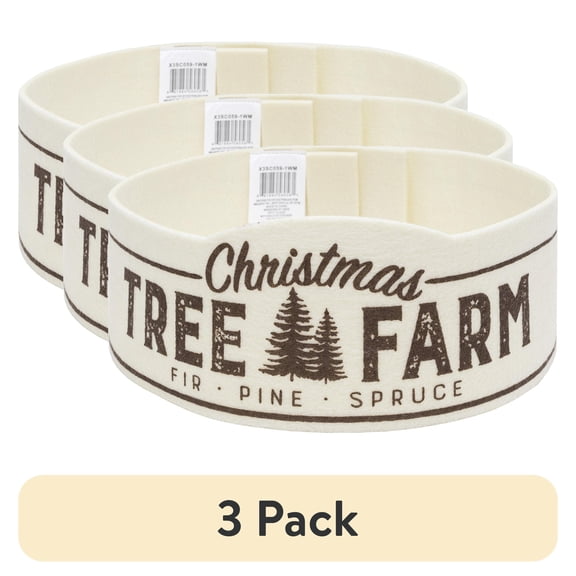 (3 pack) Tree Farm Tree Band, 34" L x 4" W, by Holiday Time