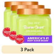 (3 pack) Tree Hut Rainbow Sherbet Shea Butter Sugar Body Scrub, 18 oz