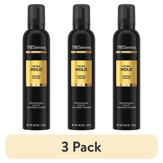 (3 pack) Tresemme Hair Mousse Extra Hold for 24H Touchable Hold & Volume with Pro Lock Tech 10.5 oz