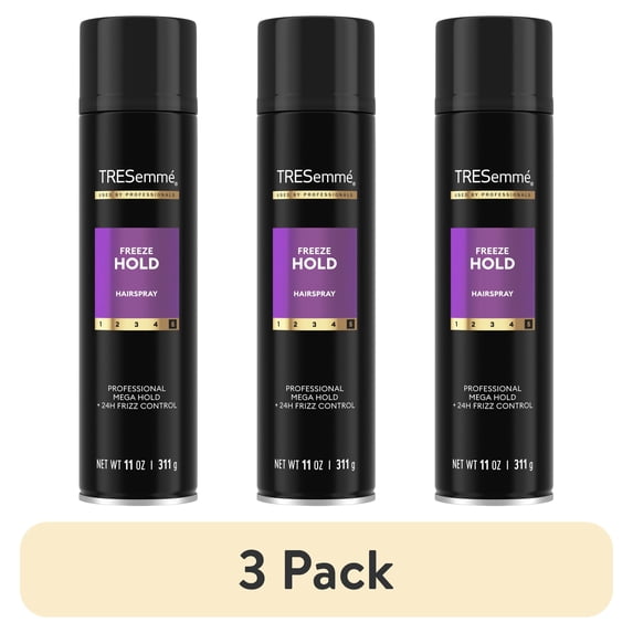 (3 pack) Tresemme Hairspray Freeze Hold for 24-Hour Frizz Control and All-Day Humidity Resistance, 11 oz