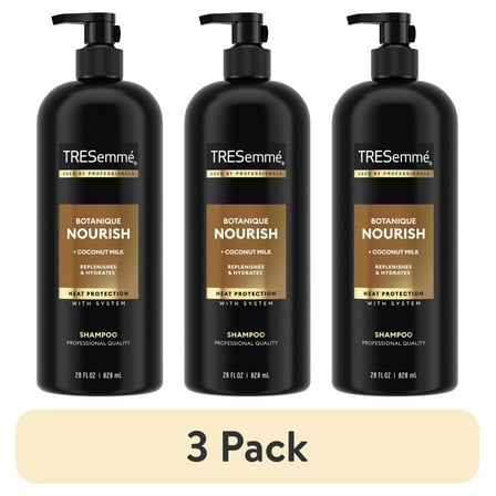 (3 pack) Tresemme Hydrating Shampoo Botanique Nourish with 100% Natural Coconut Milk and Aloe Vera, 28 oz