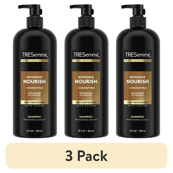 (3 pack) Tresemme Hydrating Shampoo Botanique Nourish with 100% Natural Coconut Milk and Aloe Vera, 28 oz