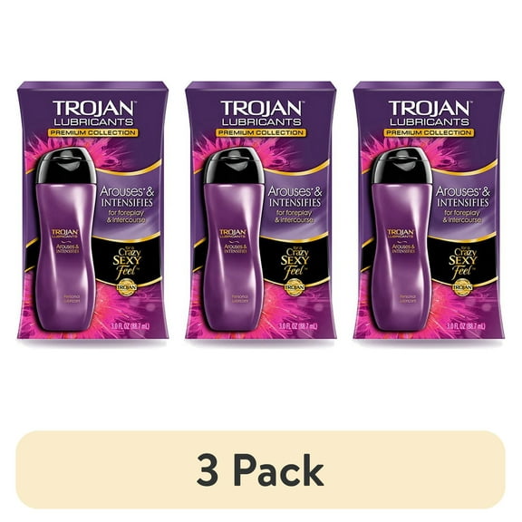(3 pack) Trojan Personal Lubricant, Arouses And Intensifies - 3 Oz