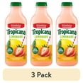 thumbnail image 1 of (3 pack) Tropicana Strawberry Lemonade, Made with Real Lemons, 46 fl oz Bottle, 1 of 15