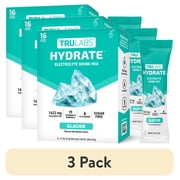 3 pack TruLabs Hydrate Powders Glacier, Electrolyte Drink Mix, 16 Stick Packets