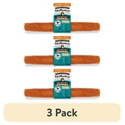 (3 pack) TruRanch All-Natural Rawhide Alternative Dog Treats, Large Collagen Roll, Chicken, 1 Pack