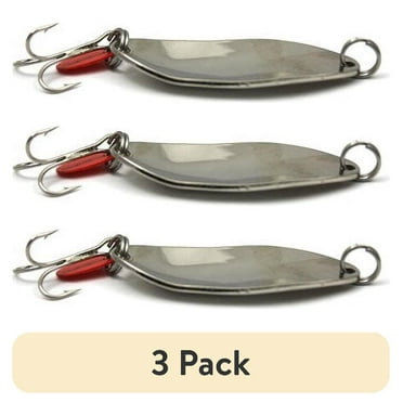 (3 pack) Tsunami Inshore Spoon Fishing Lure, Nickel, Size 4, 1/2 oz