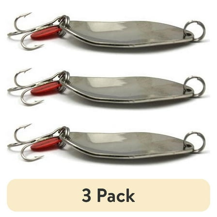 (3 pack) Tsunami Inshore Spoon Fishing Lure Size 4 – Nickel, 1/2 oz.