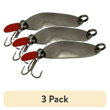 (3 pack) Tsunami Inshore Spoon Fishing Lure, Nickel, Size 6, 1/4 oz