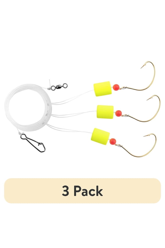 (3 pack) Tsunami Pompano Super Pro Fishing Rig, Size 2/0, TS-PSPR