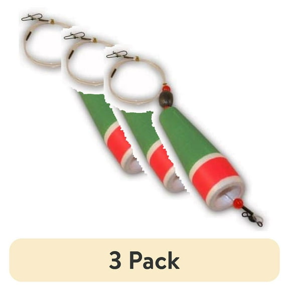 (3 pack) Tsunami Popping Float Fishing Rig 3'' – Bi-Color