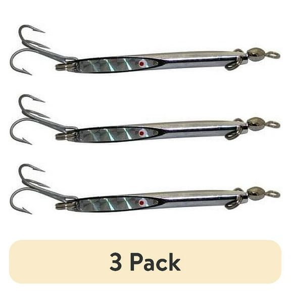 (3 pack) Tsunami Slimwave Spoon Fishing Lure 3/4 oz. – Chrome with Silver Prism