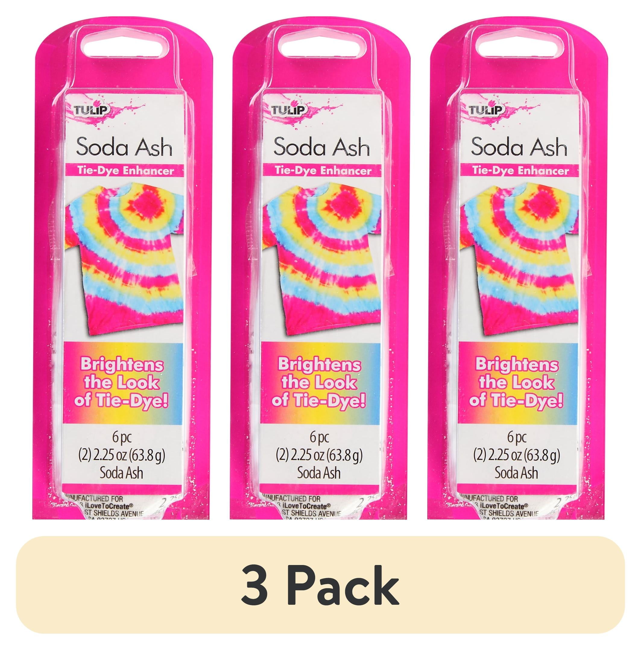(3 pack) Tulip Soda Ash Tie-Dye Clear Color Enhancer 4.5 oz, Brightens the Look of Tie-Dye, 2 2.25 oz
