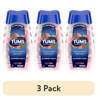 anics タブレット 120錠 3種類まとめ売り TUMS, Antacid Chewable Tablets, Berry Fusion, 60 Count, Pack of 2