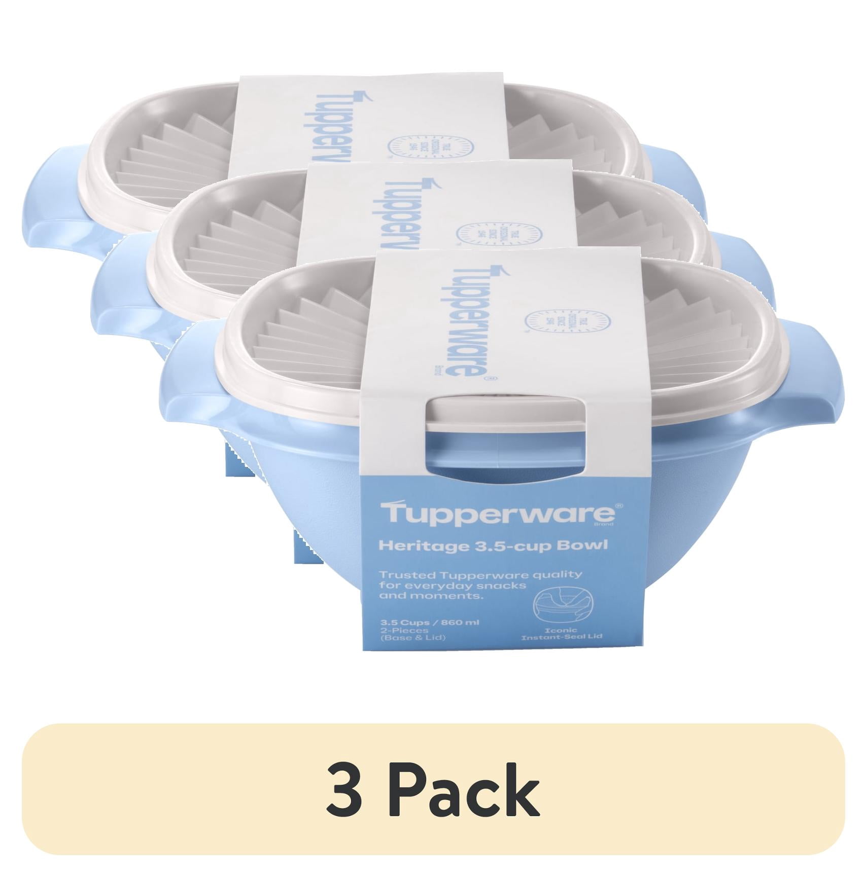 Tupperware Heritage 3.5-Cup Food Storage Bowl with Lid, Blue