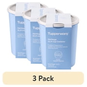3 pack 3 pack Tupperware Heritage 11.4-Cup Food Storage Canister with Lid, Blue