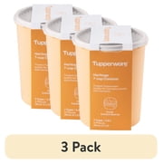 3 pack Tupperware Heritage 7-Cup Food Storage Canister with Lid, Peach