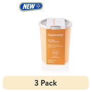3 pack Tupperware Heritage 7-Cup Food Storage Canister with Lid, Peach
