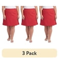 thumbnail image 1 of (3 pack) Turtle Bay New York Women's Pull on Skort in Twill with Elastic Waist and Front Pockets, 1 of 8