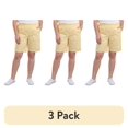 thumbnail image 1 of (3 pack) Turtle Bay New York Womens Lightweight Pull On Twill Shorts Elastic Waist, Plus Sizes, 1 of 11