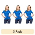 thumbnail image 1 of (3 pack) Turtle Bay New York Womens Short Sleeve Crew Neck Tee Relaxed Fit, 1 of 11