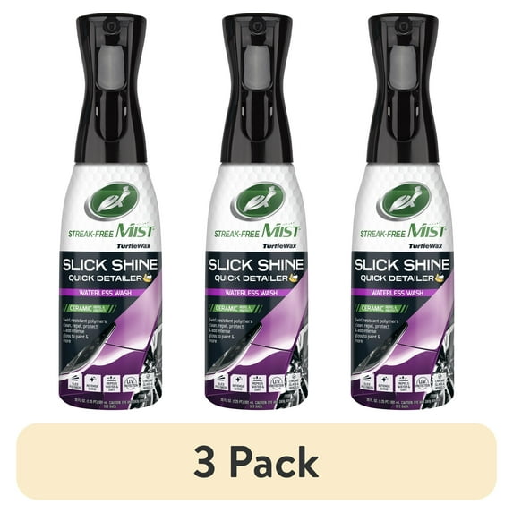 (3 pack) Turtle Wax 53846 Slick Shine Quick Mist Exterior Detailer, 20 oz