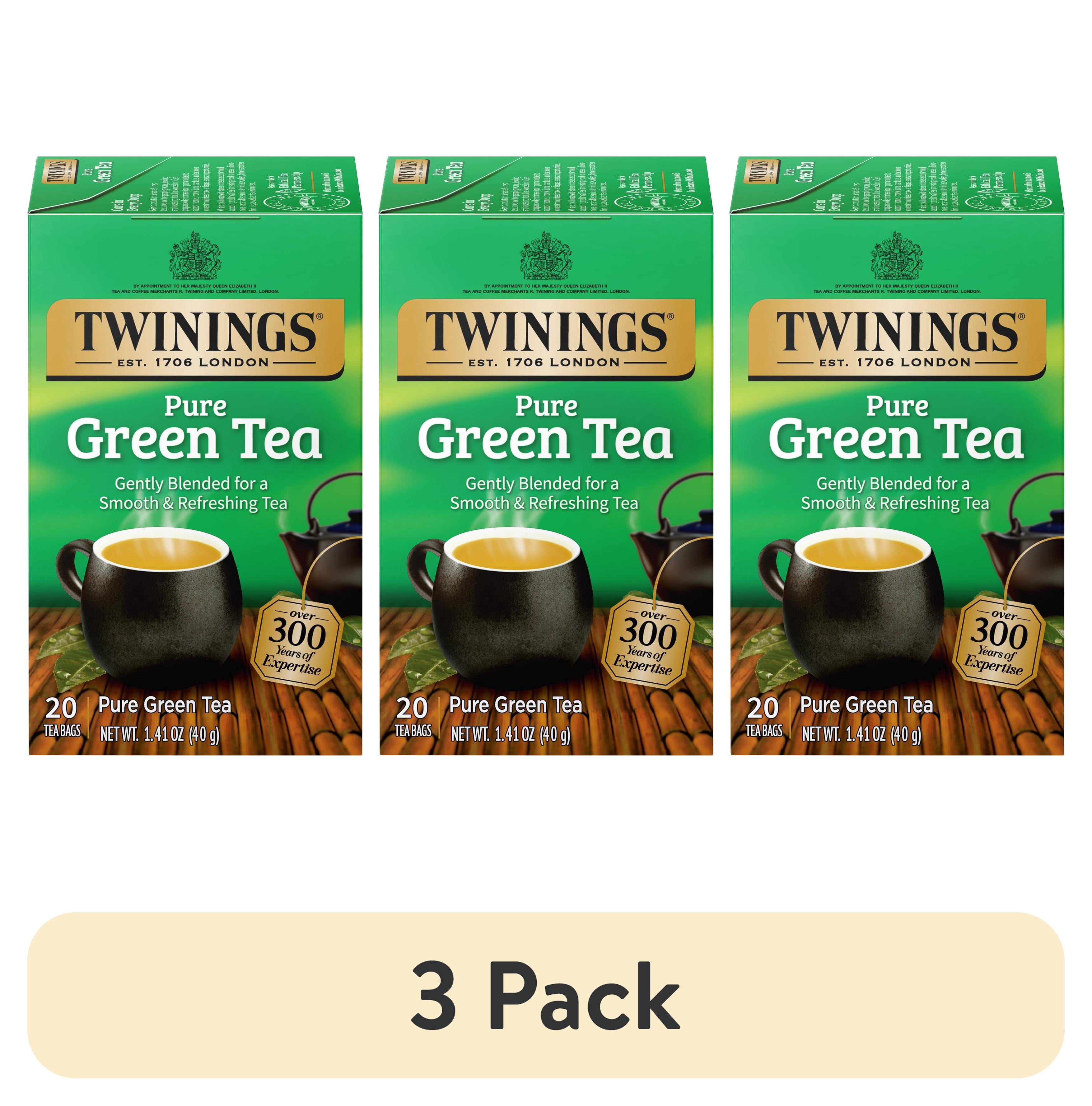 (3 pack) Twinings Pure Green Tea Bags, 20 Count Box