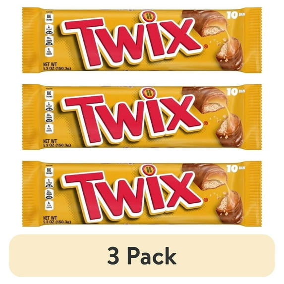(3 pack) Twix Fun Size Caramel Chocolate Bars - 10 Ct
