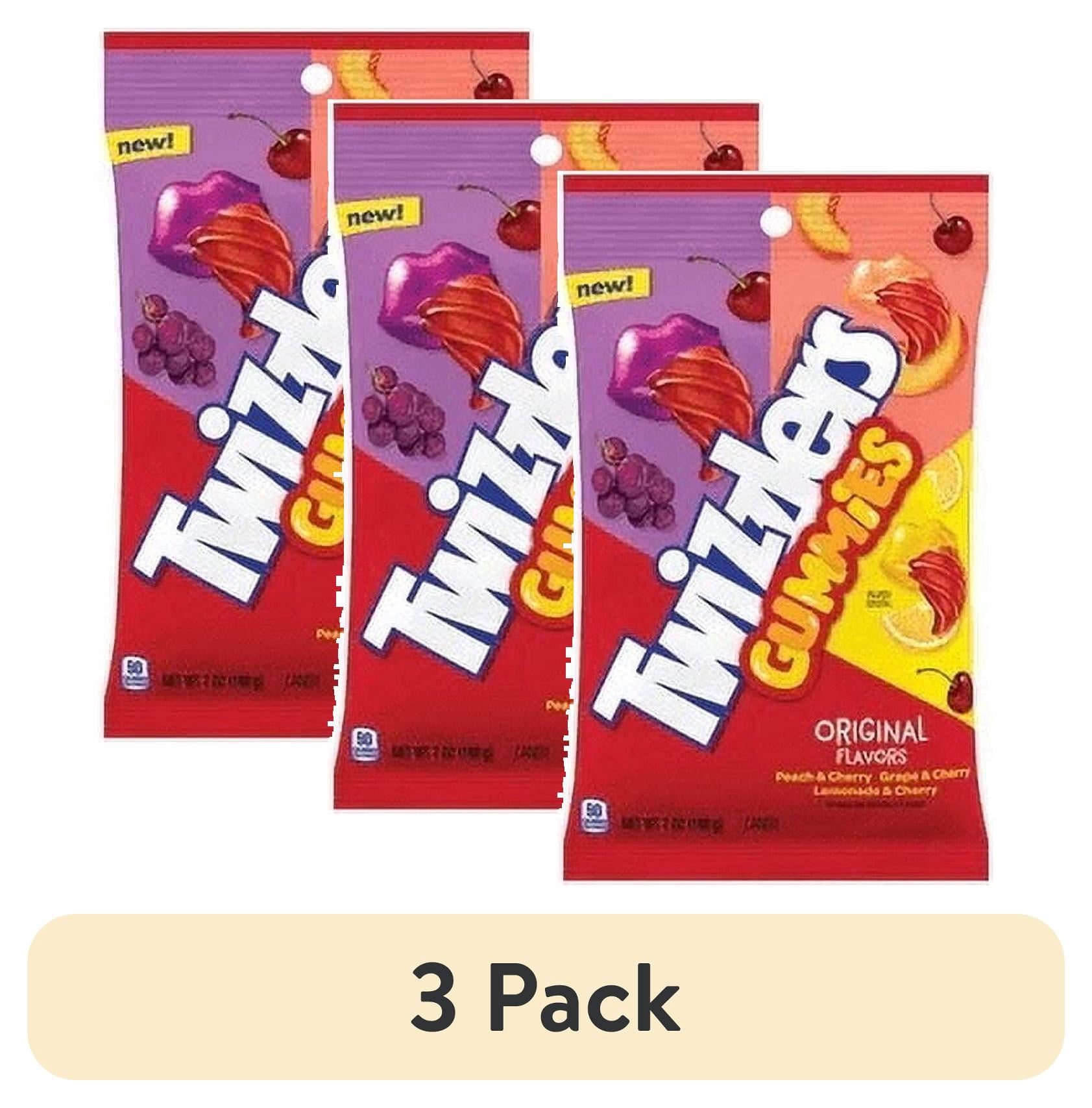 Twizzlers Assorted Gummies Original Flavors: Peach, Grape, Lemonade, Cherry  7 oz. Bag