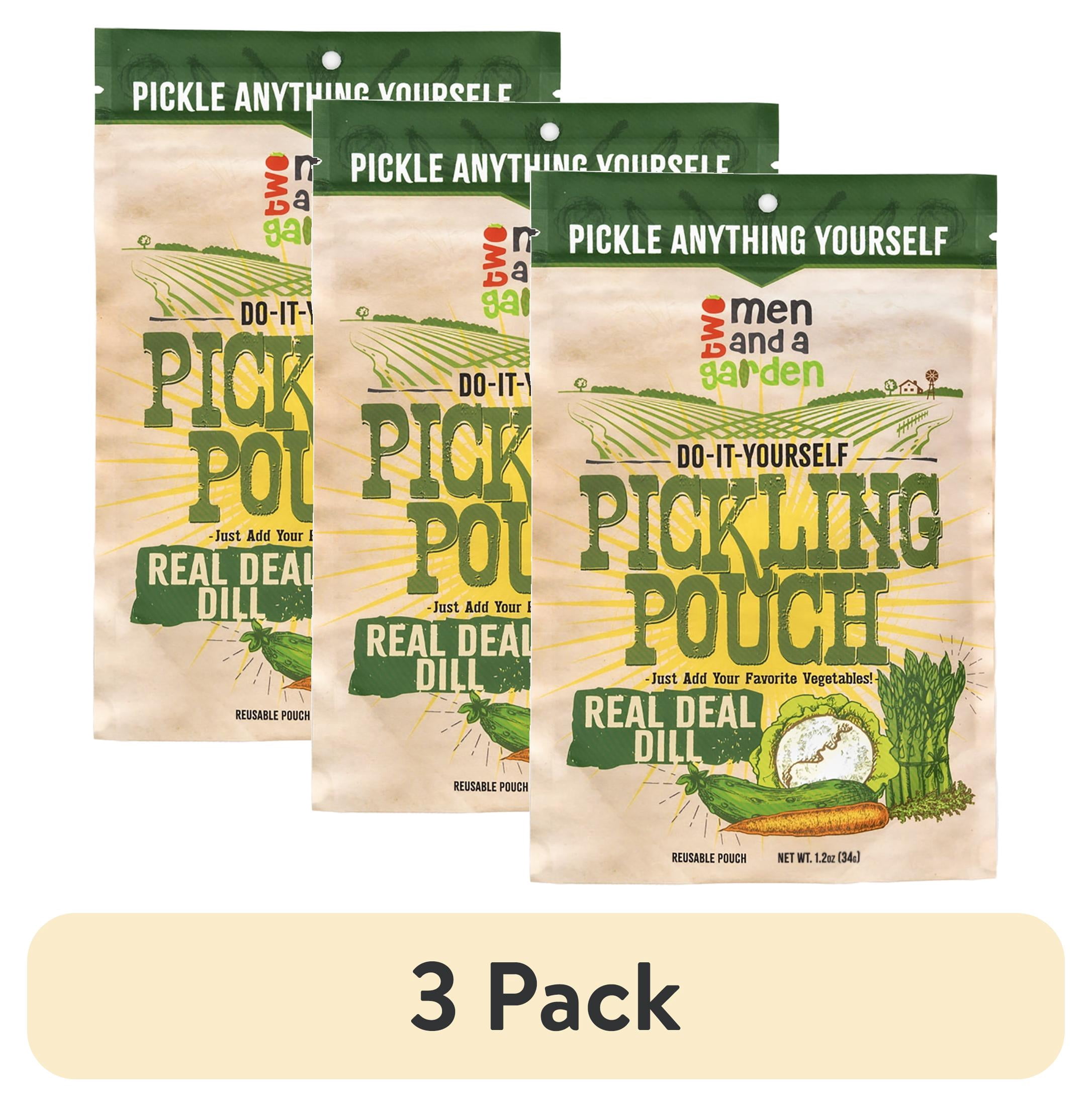 (3 pack) Two Men and a Garden Real Deal Dill Pickling Pouch, 1.2oz Single Count, No Allergens